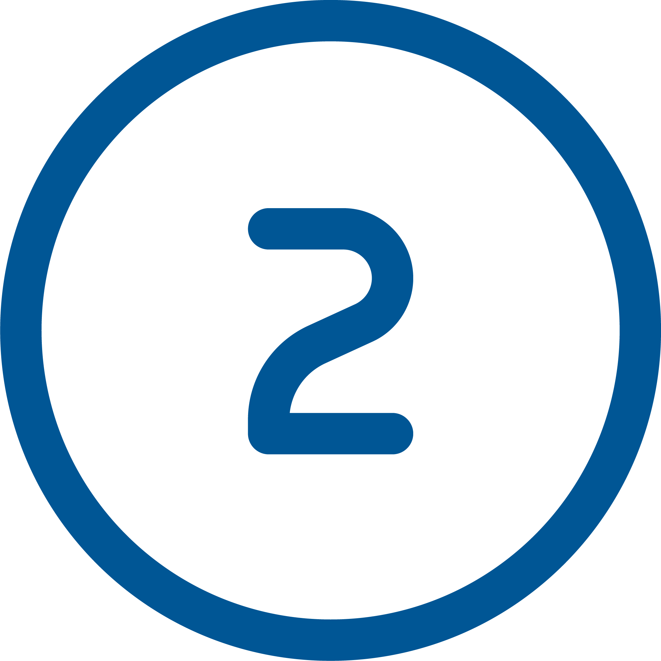 Number 2 in a circle